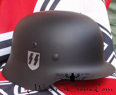 WW2 German SS Black M35 Helmet Decals Complete